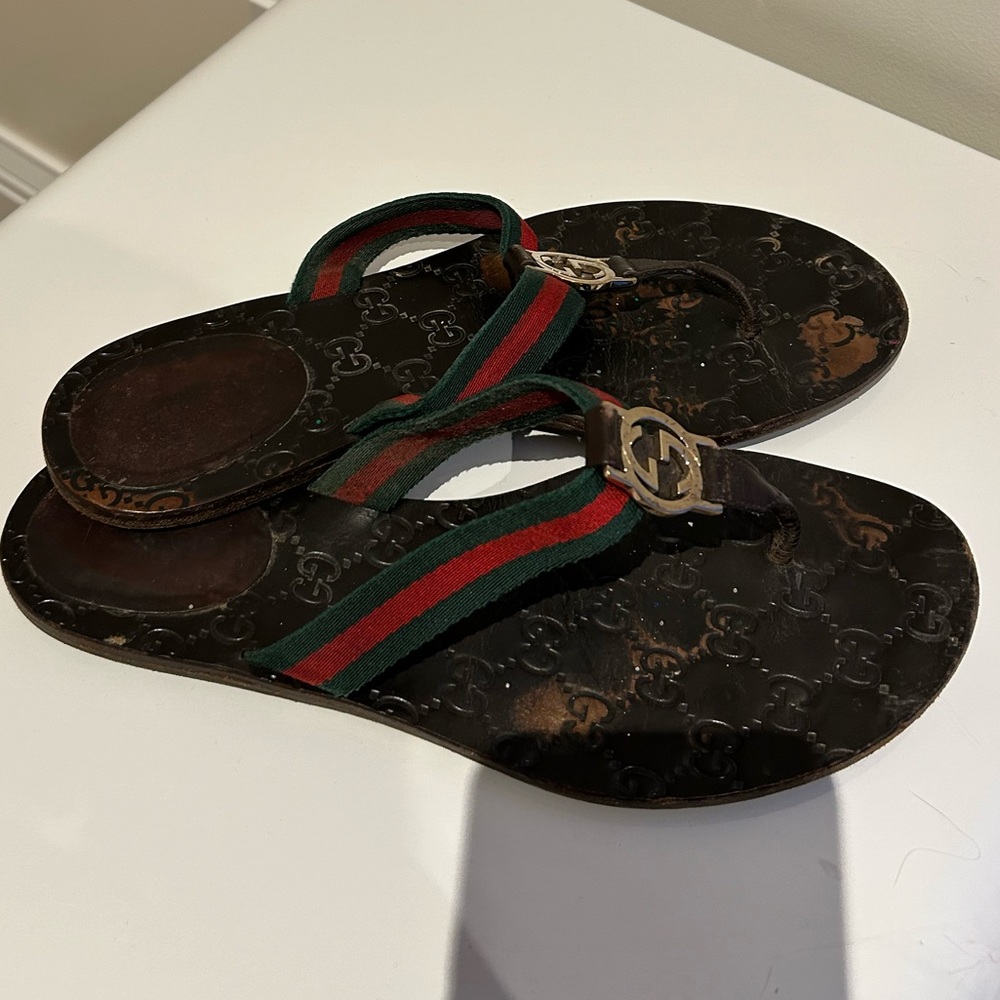 Gucci Thong Web Sandal